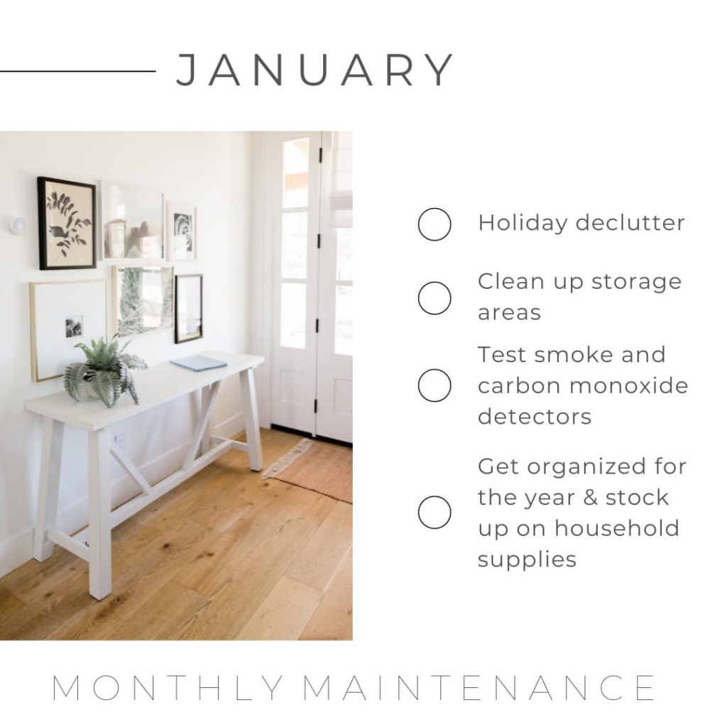 January Monthly Maintenance Tips