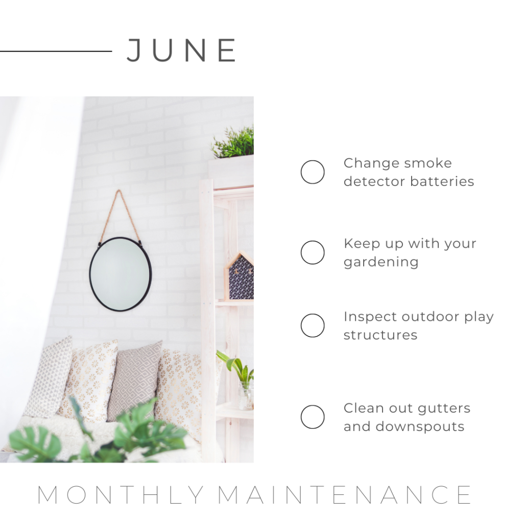 June Monthly Maintenance Tips