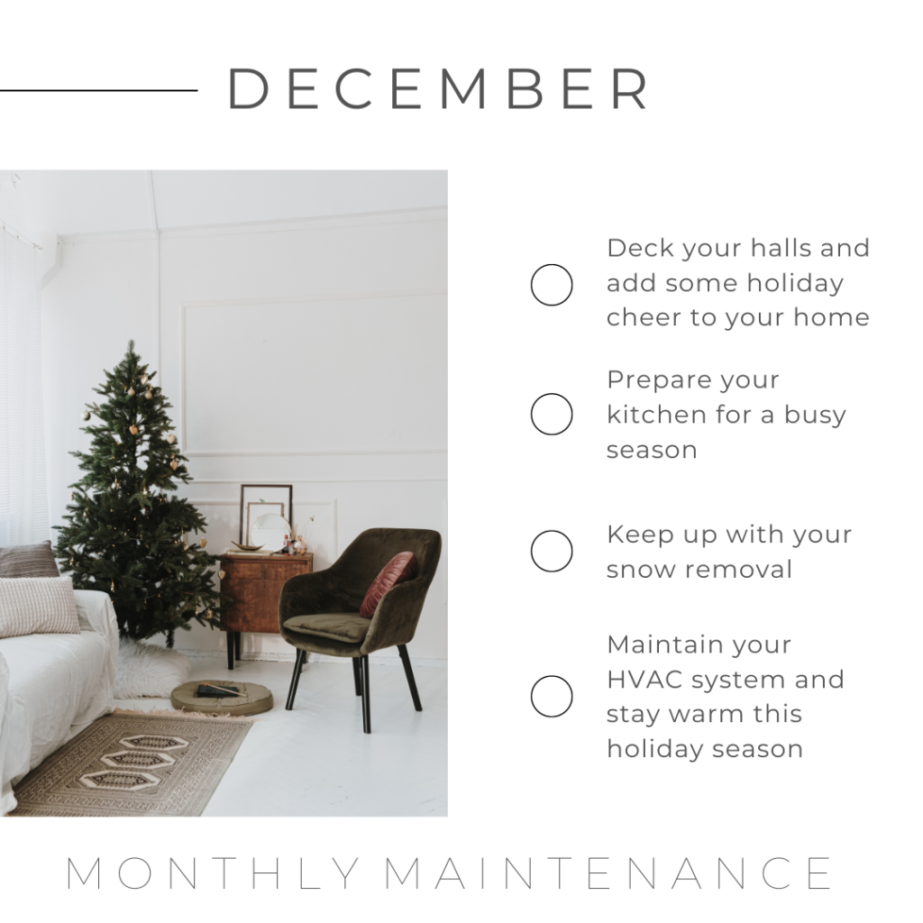 Monthly Maintenance Tips - December 